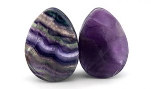 Urban Body Jewelry Rainbow Fluorite Stone Teardrop Plugs