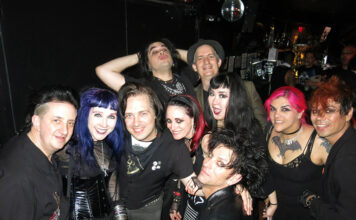 A Murder of Crows Descends Upon Gotham for a Full Weekend Extravaganza A Murder of Crows (from left to right): Martin Oldgoth, Brigitte Gothtart, Mark Splatter, Sean Templar (back), Naren Renz (back), Jenn Bats, Dave Bats (front), friend, friend, Andy Smith.