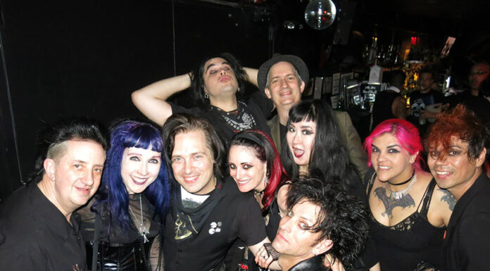 A Murder of Crows Descends Upon Gotham for a Full Weekend Extravaganza A Murder of Crows (from left to right): Martin Oldgoth, Brigitte Gothtart, Mark Splatter, Sean Templar (back), Naren Renz (back), Jenn Bats, Dave Bats (front), friend, friend, Andy Smith.